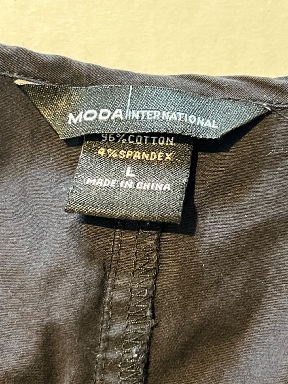 Moda International Black Lace-Trim Button Front Blouse with Corset Lacing Large - Picture 10 of 12